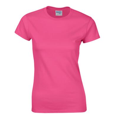 180g純棉顯瘦圓領短袖女裝淨色T恤批發，T恤圖案設計，T恤印製